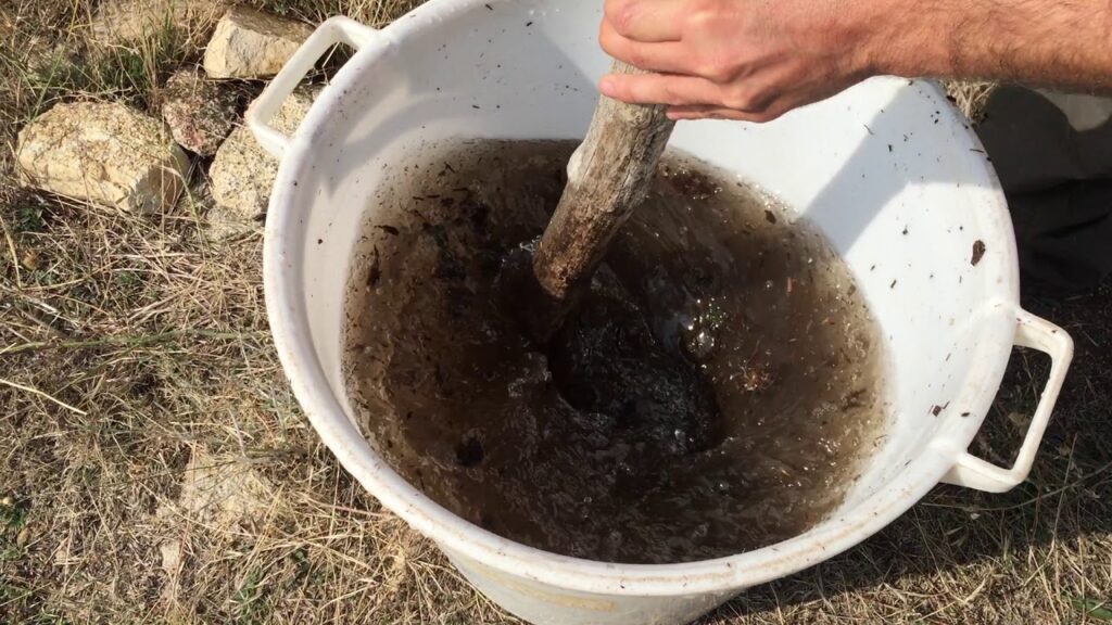 agitando el preparado